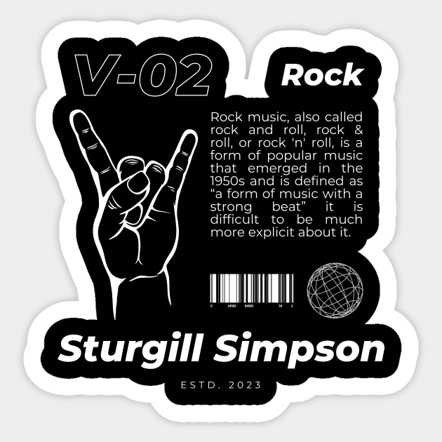 V02 Style Sturgill Simpson Vintage Sticker by more style brother